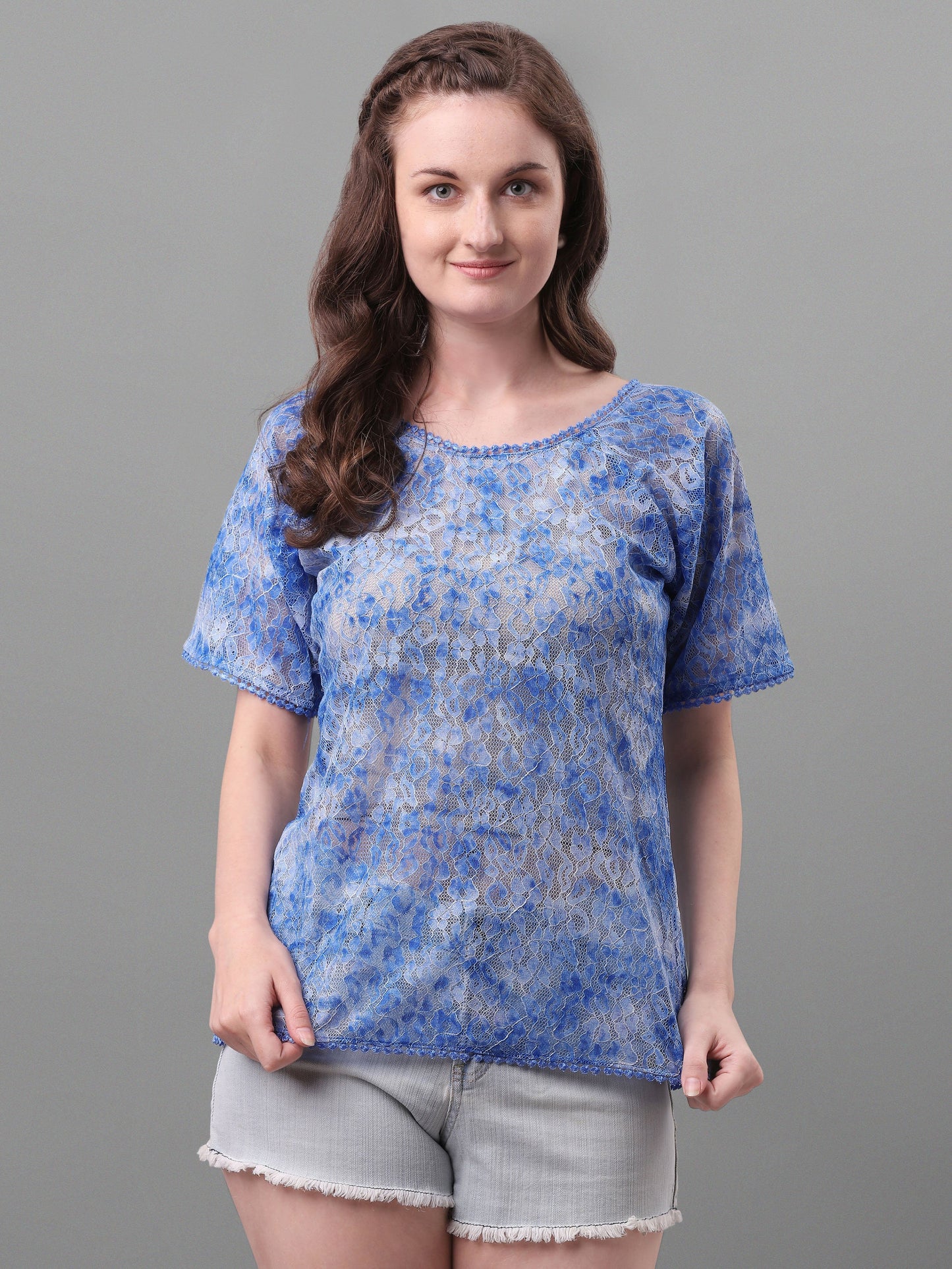 Lace Top With Tassels Detail