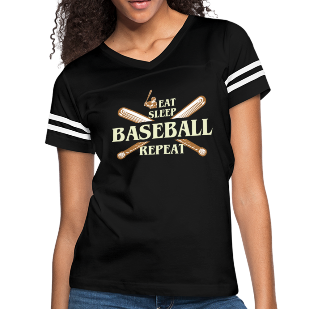 EAT SLEEP BASEBALL Women’s Vintage Sport T-Shirt